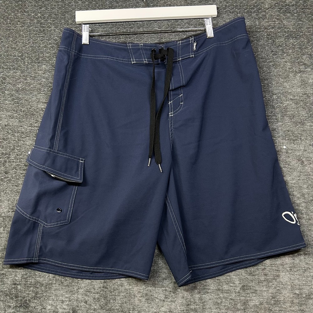 O'Neill Board Shorts Mens Navy Blue Embroidered Logo Cargo Pocket Surf Beach W38